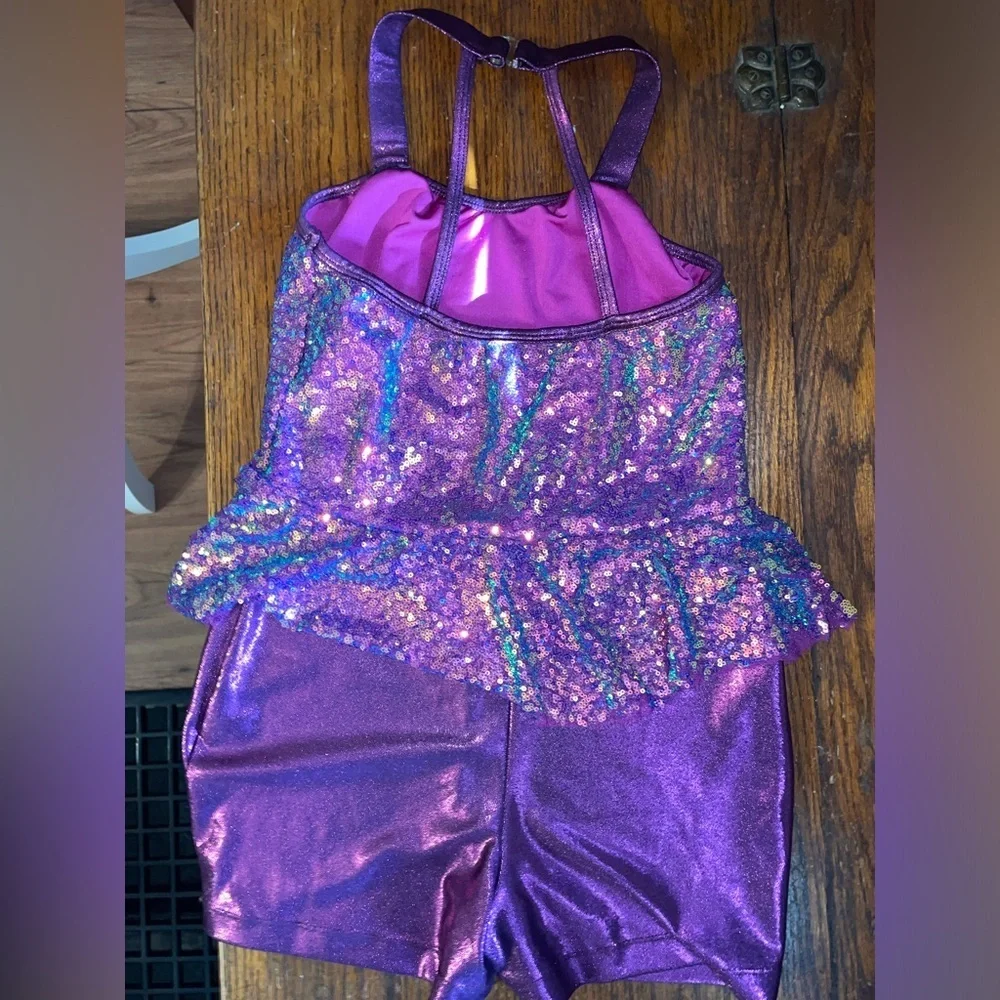 Revolution Dance Purple Metallic Girls Dance Uniform *make offers*